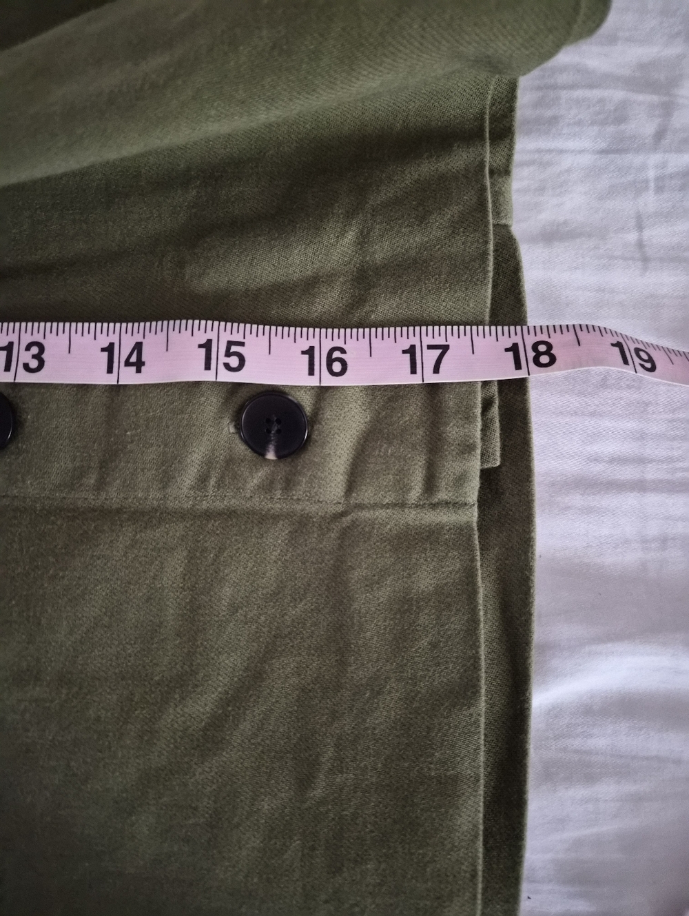 Madewell Station Olive Green Front Button Mini Skirt Size 14 - Picture 10 of 10